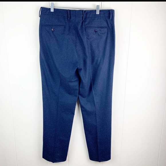 Bonobos Blue Straight Leg Wool Trousers 33 - Picture 2 of 7